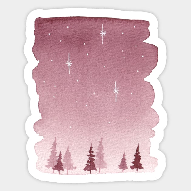 Watercolor nightsky Sticker by RosanneCreates